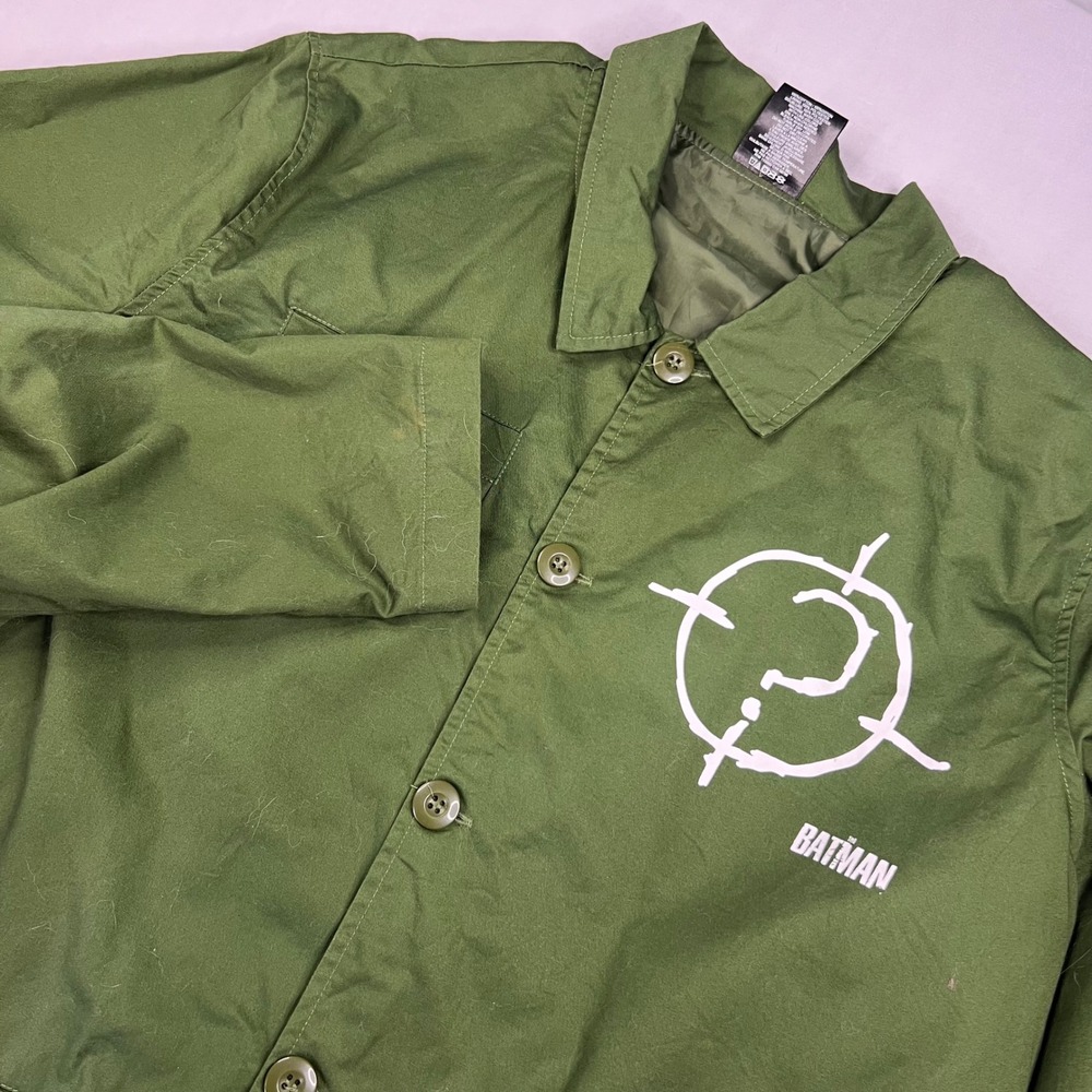 Mens Batman The Riddler Green Coat Jacket | *SEE NOTE Size L | Cosplay Costume